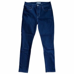 Levi Strauss 721 High-Rise Skinny Denim Blue Jeans Ladies Size 30 Dark Wash